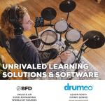 Alesis Nitro Max Kit Electric Drum Set with Quiet Mesh Pads, 10" Dual-Zone Snare, Bluetooth, 440+ Authentic Sounds, Drumeo, USB MIDI, Kick Pedal