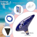Deekec Zelda Ocarina 12 Hole Alto C with Song Book (Songs From the Legend of Zelda) with Display Stand Protective Bag - Zelda Ocarinas Play by Link Triforce Gift for Zelda Fans