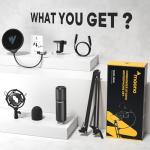 MAONO XLR Condenser Microphone, Professional Cardioid Studio Recording Mic for Streaming, Podcasting, Singing, Voice-Over, Vocal, Home-Studio, YouTube, Skype, Twitch (PM320S)