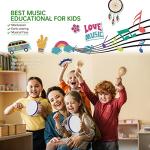 CRAFTEEM Musical Instruments , Natural Eco-Friendly Wooden Percussion Set Gift with Storage Box and Drawstring Backpack Bag-Improving Creativity and Coordination for Toddlers, Kids.