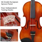 LeSage Professional Violin for Adults, 3/4, Classical String Musical Instrument, Performance Grade (3/4)