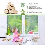 CRAFTEEM Musical Instruments , Natural Eco-Friendly Wooden Percussion Set Gift with Storage Box and Drawstring Backpack Bag-Improving Creativity and Coordination for Toddlers, Kids.