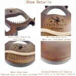 Miwayer Lyre Harp Kit 16 Strings Musical Instrument Mahogany Body Reindeer Totem Professional Harp Instrument with Accessories and Case (Brown)