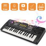 Kids Piano Keyboard, aPerfectLife 37 Keys Toddler Piano Music Toy Instrument, Electronic Kids Piano Keyboard for 3-7 Year Old Girls and Boys (Black)