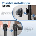 REHOSEUP Projector Stand, 33LB Load Bearing & 22-55" Height Adjustable, for Projector/Laptop/DJ Gear, Outdoor/Office/Studio - Stable Base (Black)