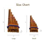 Mia Jewel Shop - Flute Instrument Pan Flute, Native Instruments Musical Instruments for Adults | Bamboo Flute Wooden Flute, Flauta de Pan Flautas Musicales, 2 Sizes - Small