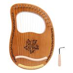 16 Strings Harp Mahogany Okoman Wood Harp Musical Instrument for Beginner Gifts