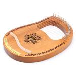 16 Strings Harp Mahogany Okoman Wood Harp Musical Instrument for Beginner Gifts