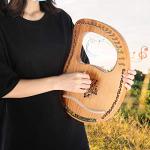 16 Strings Harp Mahogany Okoman Wood Harp Musical Instrument for Beginner Gifts