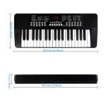 M SANMERSEN Piano Keyboard for Beginners, 37 Keys Built-in 1200mA Rechargeable Battery Electronic Piano Keyboards Portable Music Pianos Keyboard with Mic LED Screen Teaching Gift for Beginner, Black
