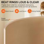 AODSK Drum Sets 5-Piece for Beginners, 14 inch Full Size Complete Drum Kit with Adjustable Throne, Cymbal, Hi-Hat, Pedal & Drumstick