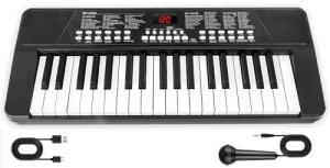 37 Keys Piano Keyboard for Beginners -1200mAh Rechargeable Electronic Musical Instrument with Mic LED Screen 200 Tones 200 Rhythms 50 Demos, Birthday Gift for Kids