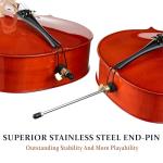 Cecilio 1/2 Size Cello, Beginner Cello 1/2, Acoustic Cello Set with Portable Bag, Bow, Rosin, Stand, String Musical Instruments for School Orchestras, Performances