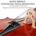 Cecilio 1/2 Size Cello, Beginner Cello 1/2, Acoustic Cello Set with Portable Bag, Bow, Rosin, Stand, String Musical Instruments for School Orchestras, Performances