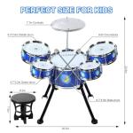 Drum Set for Toddlers 1-3 - Upgraded Kids Musical Toy for 3-5 Years Old Boys & Girls, Easy Assemble Instruments Gift for Birthday Xmas