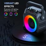 Karaoke Machine, Portable Bluetooth Speaker with 2 Wireless Microphones for Adults & Kids with Lights, Karaoke Microphone with PA System Supports USB/TF/FM/AUX for Home Party Home System Packages