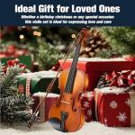 Mendini By Cecilio 3/4 Violin Set For Beginners - Fiddle Solidwood Kit with Hard Case - Acoustic Violin with Bow, Rosin, Tuner, Extra Strings & Bridge, Shoulder Rest and Lesson Book (Satin Antique)