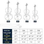 Mendini By Cecilio 3/4 Violin Set For Beginners - Fiddle Solidwood Kit with Hard Case - Acoustic Violin with Bow, Rosin, Tuner, Extra Strings & Bridge, Shoulder Rest and Lesson Book (Satin Antique)