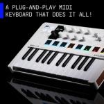 Arturia MiniLab 3 - Universal MIDI Controller for Music Production, with All-in-One Software Package - 25 Keys, 8 Multi-Color Pads - White