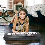 LeeQee Black 37 Keys Kids Piano Keyboard, Portable Electric Musical Instruments Piano with Microphone, Learning Educational Gifts Toys for Age 3 4 5 6 7 8 9 Years Old Boys Girls Toddlers