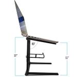 AXA AXCESSABLES DJ Laptop Stand with Travel Bag | Portable Foldable Aluminum Laptop Stand for Laptops up to 15 inches and 20lbs | No Assembly Required, Includes Carrying Bag