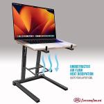 AXA AXCESSABLES DJ Laptop Stand with Travel Bag | Portable Foldable Aluminum Laptop Stand for Laptops up to 15 inches and 20lbs | No Assembly Required, Includes Carrying Bag
