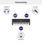Yamaha 61-Key Portable Keyboard for Beginners with Learning Tools, Music Rest and Power Adapter PSRE283