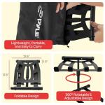 Pyle Portable Folding Laptop Stand - Standing Table with Adjustable Angle, Foldable Height and Four Prong Anti-Slip Tray for iPad, Tablet, DJ Mixer, Workstation, Gaming and Home Use - PLPTS55