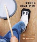 HAMPBACK MK-0 Electric Drum Set with 7'' Quiet Mesh Drum Pads, 8'' Full Rubber Cymbals, 12 Kits and 68 Authentic Sounds, USB MIDI, Throne, Sticks, Headphone, 2 Switch Pedals for Beginners & Kids