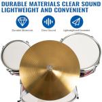 MOSEN Drum Set 3-Piece Beginner Drum Set Junior Drum Kit with Adjustable Throne, Cymbal, Pedal & Drumsticks Drums with Bass Tom Snare Drum - Blue