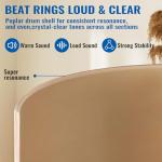 MOSEN Drum Set 3-Piece Beginner Drum Set Junior Drum Kit with Adjustable Throne, Cymbal, Pedal & Drumsticks Drums with Bass Tom Snare Drum - Blue