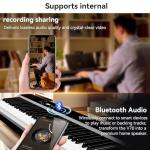 V70 Piano Keyboard 88 Keys Weight Keyboard: TERENCE Keyboard Piano Foldable 88-Key Weight Keyboard Full Size Digital Piano with Headphones 4 Speakers Bluetooth Built-in Battery