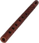 Mouth Woodwind Flute Wooden Traditional Hand Carved, Great Sound Indian Musical Instrument Brown Color 13 Inch