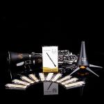 Rhythm Bb Clarinet 17 Nickel Keys Woodwind Band & Orchestra Musical Instruments for Beginners Includes Case, Stand, 10 Reeds and Cleaning Kit-Black/Silver keys