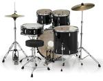 Pearl Roadshow Drum Set 5-Piece Complete Kit with Cymbals and Stands, Jet Black (RS525SC/C31)