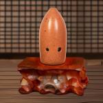 YCXYQ F Key - Xun Performance Level Chinese Flute 10 Hole Ceramics Xun Professional Musical instrument Smoked Craft Firing Comes with Flannel Bag Fingering chart Storage Box