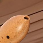 YCXYQ F Key - Xun Performance Level Chinese Flute 10 Hole Ceramics Xun Professional Musical instrument Smoked Craft Firing Comes with Flannel Bag Fingering chart Storage Box