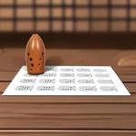 YCXYQ F Key - Xun Performance Level Chinese Flute 10 Hole Ceramics Xun Professional Musical instrument Smoked Craft Firing Comes with Flannel Bag Fingering chart Storage Box