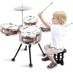 Drum Set for Toddlers 1-3, 8PCS Kids Drum Set Toys Ages 3-5 5-7 Educational Percussion Musical Instruments Drums Toys Playset for Beginner Boys Girls Birthday Xmas Gifts