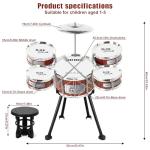 Drum Set for Toddlers 1-3, 8PCS Kids Drum Set Toys Ages 3-5 5-7 Educational Percussion Musical Instruments Drums Toys Playset for Beginner Boys Girls Birthday Xmas Gifts