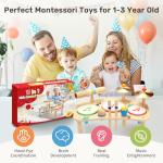 WINGYZ 11-in-1 Kids Drum Set – Montessori Baby Musical Toys & Wooden Musical Instruments for Toddlers 1-3, Music Table with Bongo Drums, Cymbals, Maracas & Wrist Bells for Early Rhythm Play