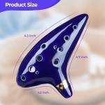 Ohuhu Zelda Ocarina with Song Book (Songs From the Legend of Zelda), 12 Hole Alto C Zelda Ocarinas Play by Link Triforce Valentine Gift for Zelda Fans with Display Stand Protective Bag
