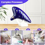 Ohuhu Zelda Ocarina with Song Book (Songs From the Legend of Zelda), 12 Hole Alto C Zelda Ocarinas Play by Link Triforce Valentine Gift for Zelda Fans with Display Stand Protective Bag