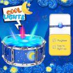 Kids Drum Set for Toddlers Ages 2-5 - Musical Toy with Stool, Perfect Birthday Xmas Gift for Boys & Girls