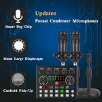 V8s for 2, V8s Voice Changer with BM-800 Podcast Microphone Bundle - Studio Condenser Microphone Perfect for Podcasting, Recording, Singing, Streaming and Gaming
