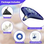 Ohuhu Zelda Ocarina with Song Book (Songs From the Legend of Zelda), 12 Hole Alto C Zelda Ocarinas Play by Link Triforce Valentine Gift for Zelda Fans with Display Stand Protective Bag