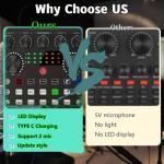 V8s for 2, V8s Voice Changer with BM-800 Podcast Microphone Bundle - Studio Condenser Microphone Perfect for Podcasting, Recording, Singing, Streaming and Gaming