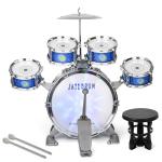 Kids Drum Set for Toddlers Ages 2-5 - Musical Toy with Stool, Perfect Birthday Xmas Gift for Boys & Girls