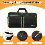 SNIGJAT DJ Controller Case for DDJ FLX4 / DDJ 400 / DDJ REV1, Padded DJ Controller Bag with 2 Pockets for Cables, Accessories, DJ Carrying Case with Adjustable Shoulder Strap for DJ Equipment