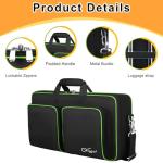 SNIGJAT DJ Controller Case for DDJ FLX4 / DDJ 400 / DDJ REV1, Padded DJ Controller Bag with 2 Pockets for Cables, Accessories, DJ Carrying Case with Adjustable Shoulder Strap for DJ Equipment